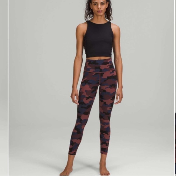 Lululemon Wunder Under High-Rise Tight 25" Heritage Camo Smoky Red Night Sea 2 - Picture 3 of 12